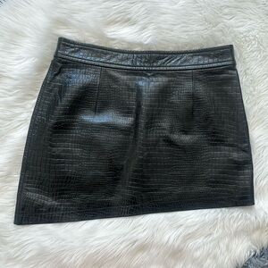Helmut Lang Croc Mini Skirt Size 12 NWT